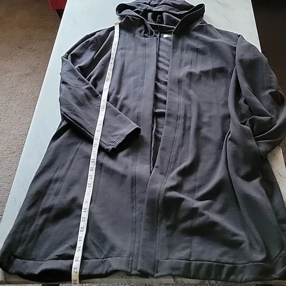 XERSION Long Line Open Front Hoodie w/Pockets Black size XXL - Picture 7 of 9